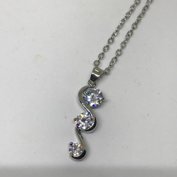 Crystal Drop Necklace [JW-20] - Picture 3 of 8